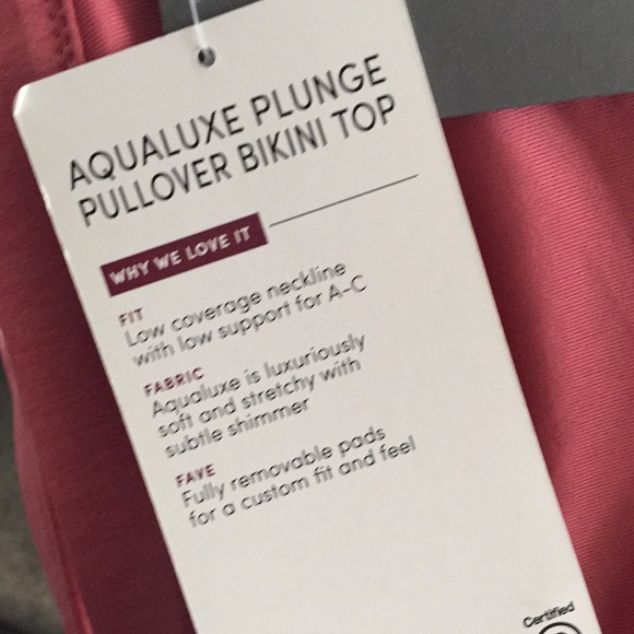 Athleta Deep Plunge Bikini Top In Shine Pink NWT - Picture 5 of 5